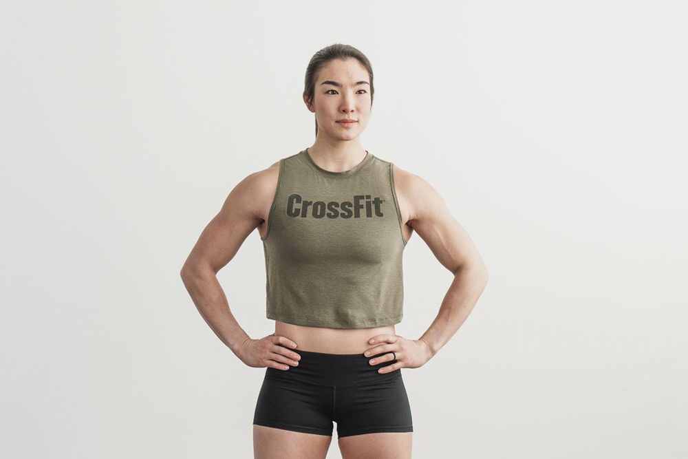 Débardeurs NOBULL Femme Vert - NOBULL Crossfit® Muscle,France (7691-RUDGB)